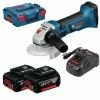 Bosch GWS 18-125 V-LI - Set Meuleuse D'angle Li-Ion 18V (2x Batterie 5.0Ah) Dans L-Boxx - 125mm - 060193A30L