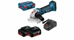 Bosch GWS 18-125 V-LI - Set Meuleuse D'angle Li-Ion 18V (2x Batterie 5.0Ah) Dans L-Boxx - 125mm - 060193A30L