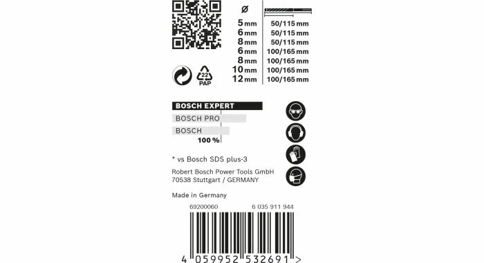 Bosch EXPERT 2608900195 - EXPERT Set 7-pièces SDS Plus-7X 5/6/8x115, 6/8/10/12x165mm Dans ProBox 3 Bosch EXPERT 2608900195 - EXPERT Set 7-pièces SDS Plus-7X 5/6/8x115, 6/8/10/12x165mm Dans ProBox – Image 3