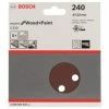 Bosch 2608605645 - Abrasif C430 Expert For Wood And Paint, Diamètre 125 Mm, Grain 240, 8 Trous, 5x