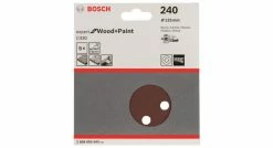 Bosch 2608605645 - Abrasif C430 Expert For Wood And Paint, Diamètre 125 Mm, Grain 240, 8 Trous, 5x