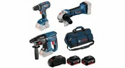 Bosch 0615990M0W - Toolkit Sans Fi L3 Toolkit 18V GSR 18V-28, GBH 18V-21, GWS 18-125 V-LI, 2x 5,0Ah, Chargeur GAL 1880 CV - 0615990M0W