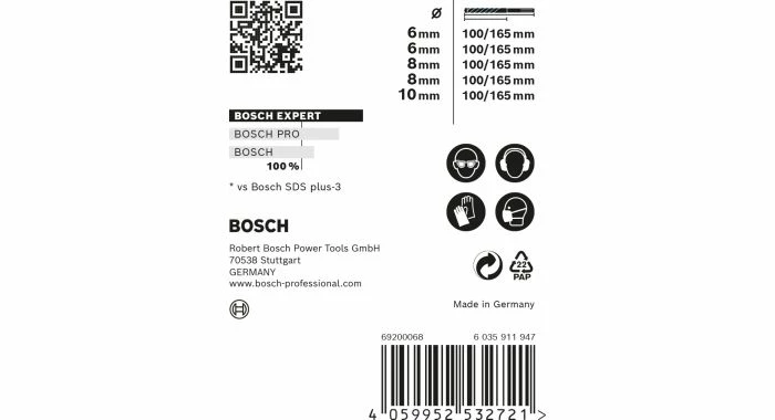 Bosch EXPERT 2608900198 - EXPERT Set 5-pièces SDS Plus-7X, 6; 6; 8; 8; 10 Mm Dans Cassette Robustline 3 Bosch EXPERT 2608900198 - EXPERT Set 5-pièces SDS Plus-7X, 6; 6; 8; 8; 10 Mm Dans Cassette Robustline – Image 3