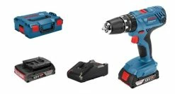 Bosch 06019H1107 - Perceuse-Visseuse à Percussion Sans Fil GSB 18V-21, 2x GBA 18V 2.0Ah, GAL 18V-20 C&G Chargeur Et Batterie Li-Ion Non Livrée - 06019H1107