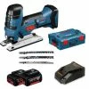 Bosch GST 18 V-Li S Scie Sauteuse à Batteries 18V Li-Ion Set (2x Batterie 5.0Ah) Dans L-Boxx - Poignée En T - 06015A5104