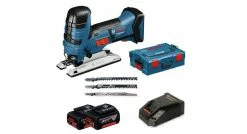 Bosch GST 18 V-Li S Scie Sauteuse à Batteries 18V Li-Ion Set (2x Batterie 5.0Ah) Dans L-Boxx - Poignée En T - 06015A5104