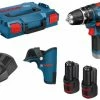 Bosch GSB 10,8-2-Li Perceuse Visseuse à Percussion à Batteries 10,8V Li-Ion Set (2x Batterie 2.0Ah) Dans L-Boxx - 06019B6906