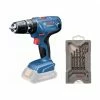 Bosch GSB 18V-21 Perceuse Visseuse à Percussion Sans Fil - 18V Li-Ion – Machine Seule – Inclus 7 Forets à Béton