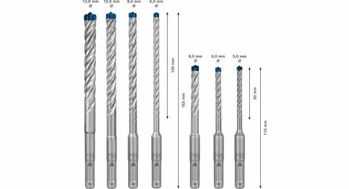 Bosch EXPERT 2608900195 - EXPERT Set 7-pièces SDS Plus-7X 5/6/8x115, 6/8/10/12x165mm Dans ProBox 4 Bosch EXPERT 2608900195 - EXPERT Set 7-pièces SDS Plus-7X 5/6/8x115, 6/8/10/12x165mm Dans ProBox – Image 4