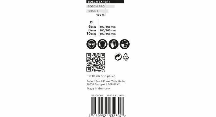 Bosch EXPERT 2608900196 - EXPERT Set 3-pièces SDS Plus-7X 6; 8; 10 Mm 3 Bosch EXPERT 2608900196 - EXPERT Set 3-pièces SDS Plus-7X 6; 8; 10 Mm – Image 3